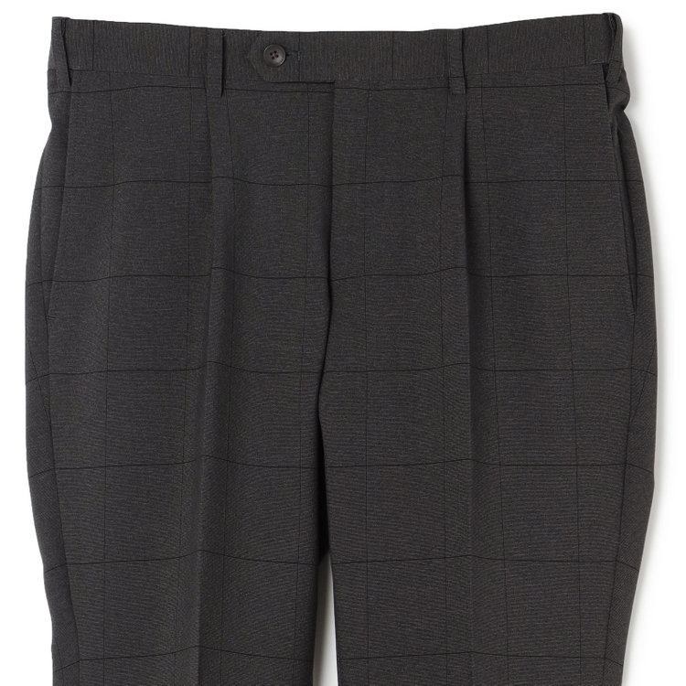 シルバーライン 【CLASSICO TAPERED】【春夏】2釦シングルスリーピーススーツ 1タックテーパードパンツ/グレー×ウィンドペン/ウエストムーブ/4S SUSTAINABILITY&ECOLOGY FABRIC/※パンツ裾上げ済仕様 グレー濃色