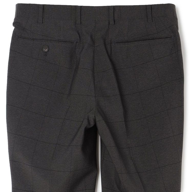シルバーライン 【CLASSICO TAPERED】【春夏】2釦シングルスリーピーススーツ 1タックテーパードパンツ/グレー×ウィンドペン/ウエストムーブ/4S SUSTAINABILITY&ECOLOGY FABRIC/※パンツ裾上げ済仕様 グレー濃色
