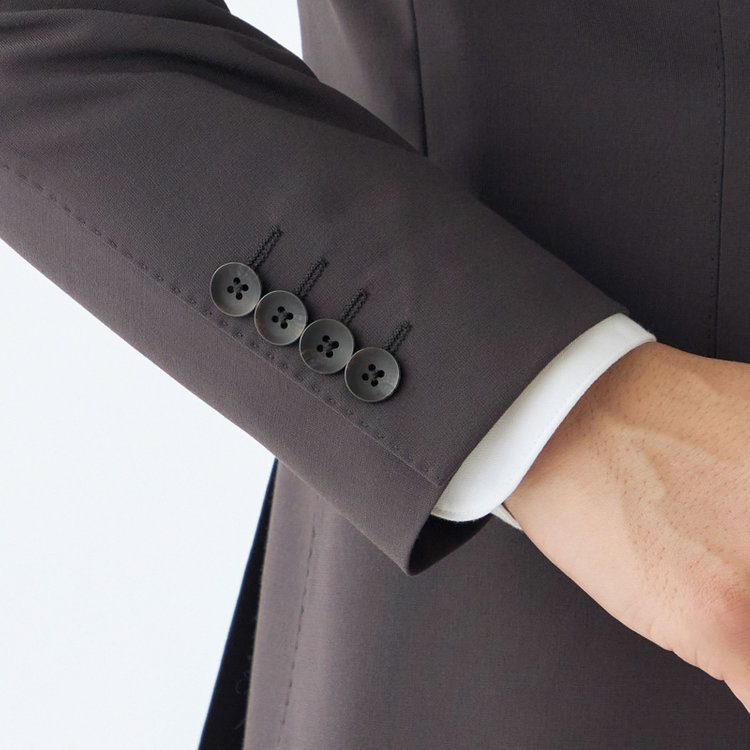 シルバーライン 【RBC】【春夏】2釦シングルスーツ 2タック/ブラウン/パッチポケット/ウエストムーブ/※パンツ裾上げ必要 茶中間