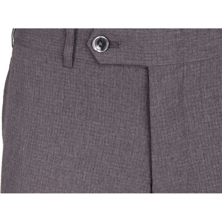 スーツセレクト 【WEB限定/OUTLET】【SLIM TAPERED】【春夏】4S 0タックテーパードパンツ/グレー×シャンブレー/ウォッシャブル グレー系(灰)