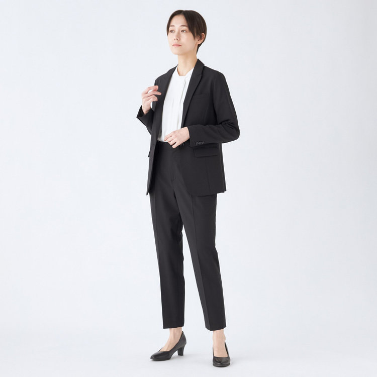 SUIT SELECT　アウトレット 【WEB限定/OUTLET/汚れ・キズ等有】【SL】【年間】1釦ジャケット/ブラック/ウォッシャブル 黒