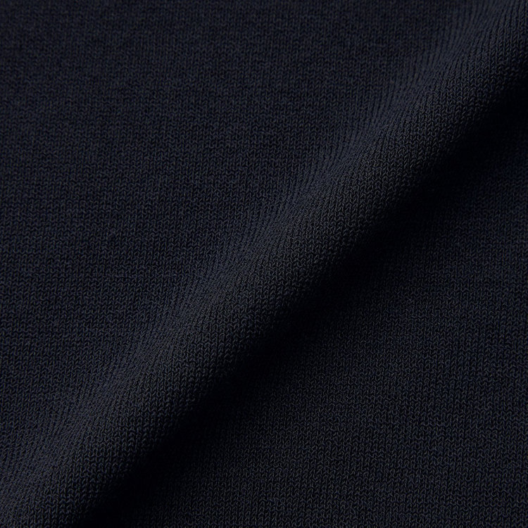 スーツセレクト 【RBC】【5分袖】コットンブレンドクルーネックニット/ネイビー/マシンウォッシャブル 紺中間