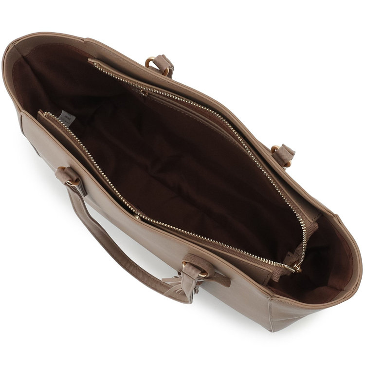 スーツセレクト バッグ/ライトブラウン/フリンジチャーム付 茶淡色