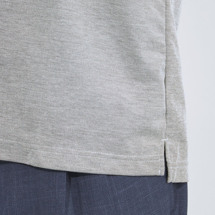 シルバーライン 【発送在庫あり】【RBC/五分袖】ボタンダウンビズポロシャツ プルオーバータイプ/グレー/4S コットンブレンド グレー中間