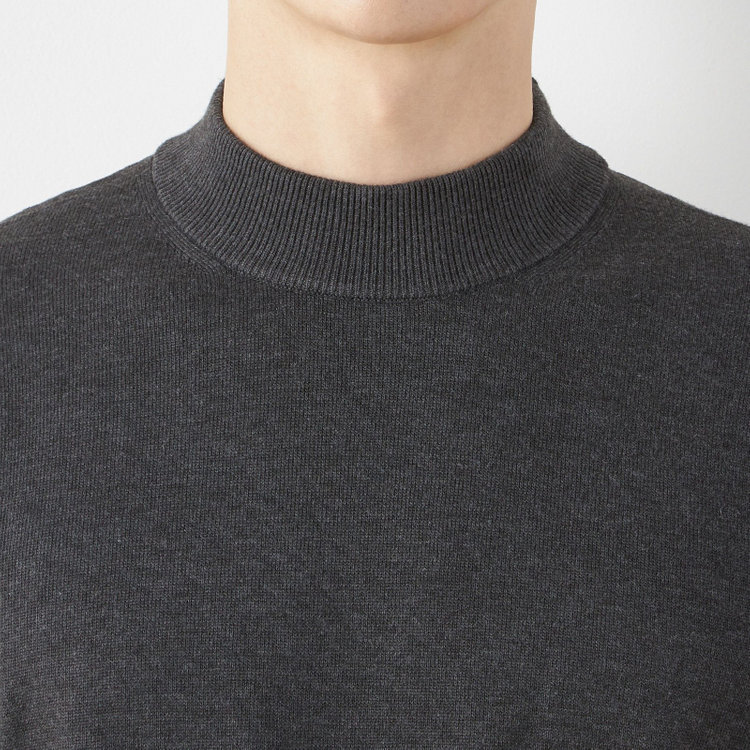 スーツセレクト 【RBC】BIZ KNIT モックネック/グレー グレー濃色
