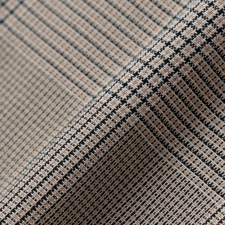 シルバーライン 【SL】【年間】1釦ジャケット/ベージュ×チェック/ウォッシャブル 茶中間