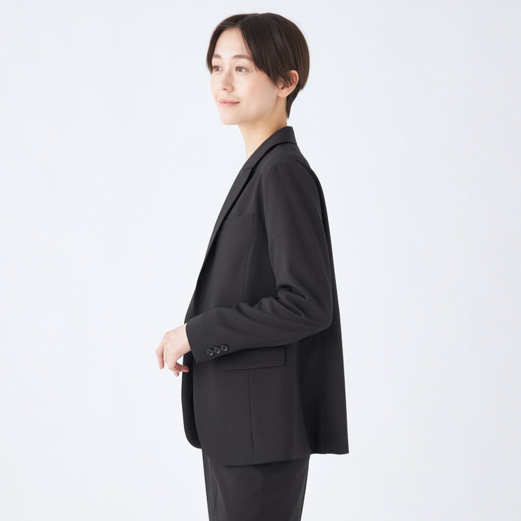 SUIT SELECT　アウトレット 【WEB限定/OUTLET/汚れ・キズ等有】【SL】【年間】1釦ジャケット/ブラック/ウォッシャブル 黒