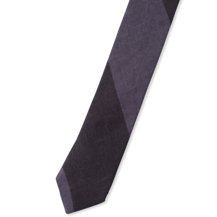 シルバーライン 【SILVER LINE】リネンストライプネクタイ 8.0cm幅/ネイビー×パープル その他