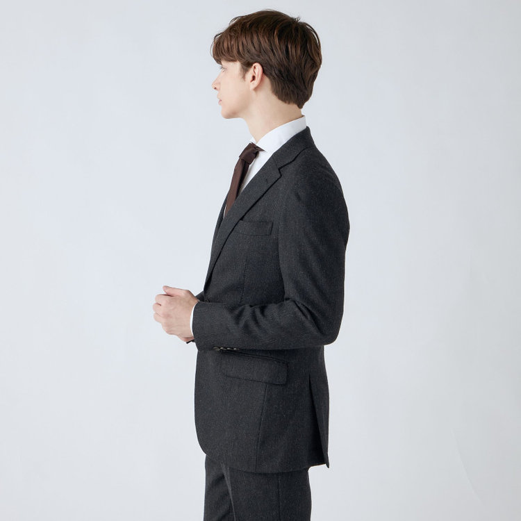シルバーライン 【CLASSICO TAPERED】【秋冬】2釦シングルスーツ 1タック/グレー/RE:NEWOOL/※裾上げ必要 グレー中間