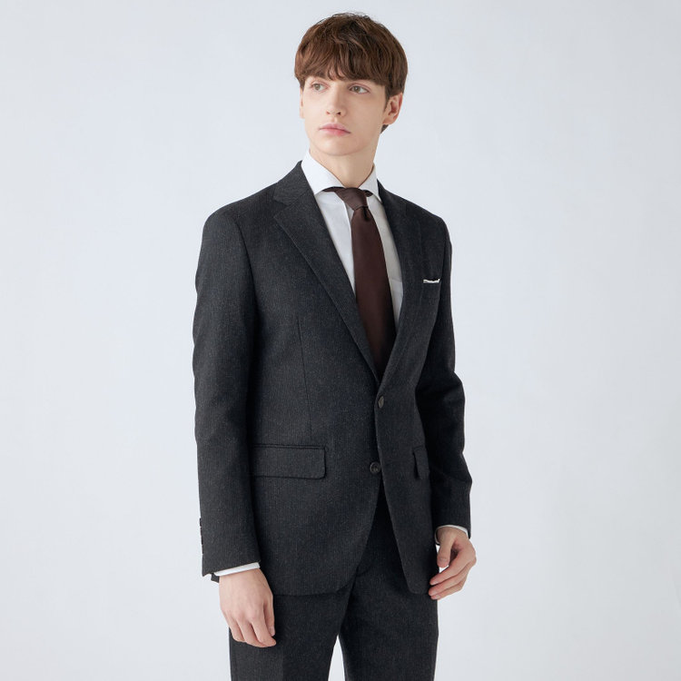 シルバーライン 【CLASSICO TAPERED】【秋冬】2釦シングルスーツ 1タック/グレー/RE:NEWOOL/※裾上げ必要 グレー中間