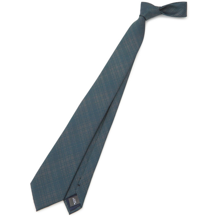 ブラックライン 【BLACK LINE】シルクブレンドチェックネクタイ 7.5cm幅/グリーン その他
