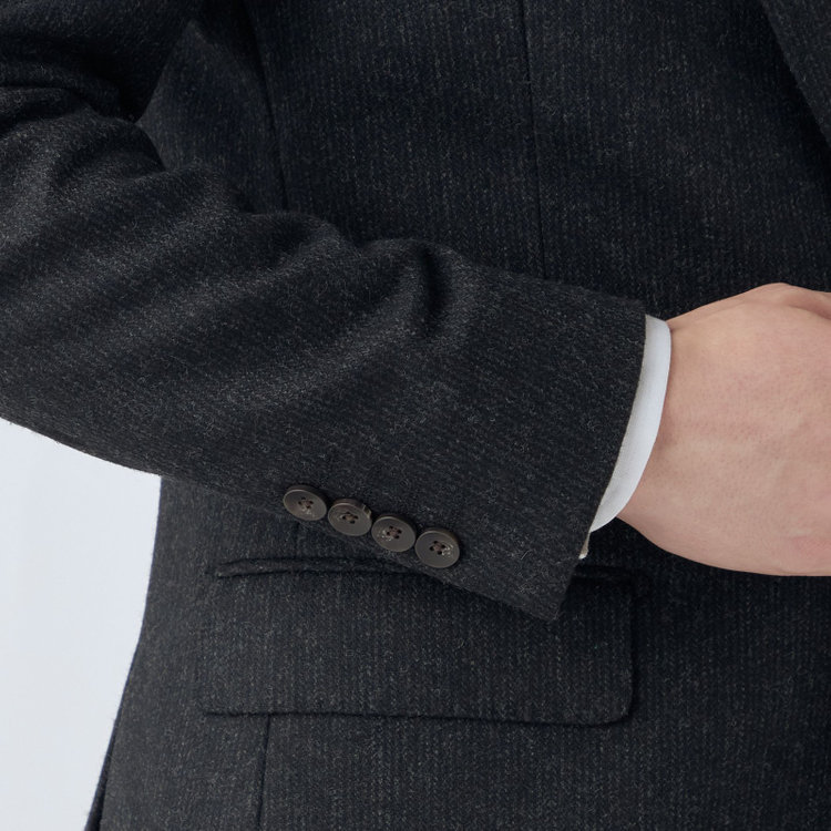 シルバーライン 【CLASSICO TAPERED】【秋冬】2釦シングルスーツ 1タック/グレー/RE:NEWOOL/※裾上げ必要 グレー中間