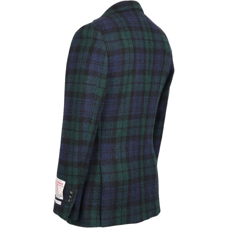 スーツセレクト 【WEB限定/OUTLET】【CLASSICO TAPERED】【秋冬】ウール2釦ジャケット/ブラック＆ネイビー＆グリーン×ブラックウォッチ+ツイード/Harris Tweed hand woven in the outer hebrides of scotland ネイビー系(紺)