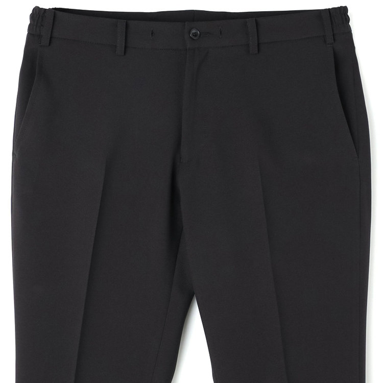 ブラックライン 【発送在庫あり】【BL/4S WORK】【WEB限定】【年間】2釦シングルスーツ 0タック/ブラック/ドローコード&ウエストシャーリング/※パンツ裾上げ済仕様 黒