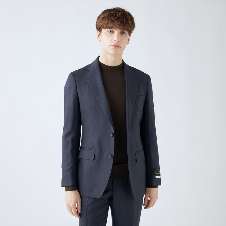 スーツセレクト 【RBC】【秋冬】ウールモックネックニットセーター/ブラウン/ZEGNA BARUFFA/マシンウォッシャブル 茶中間