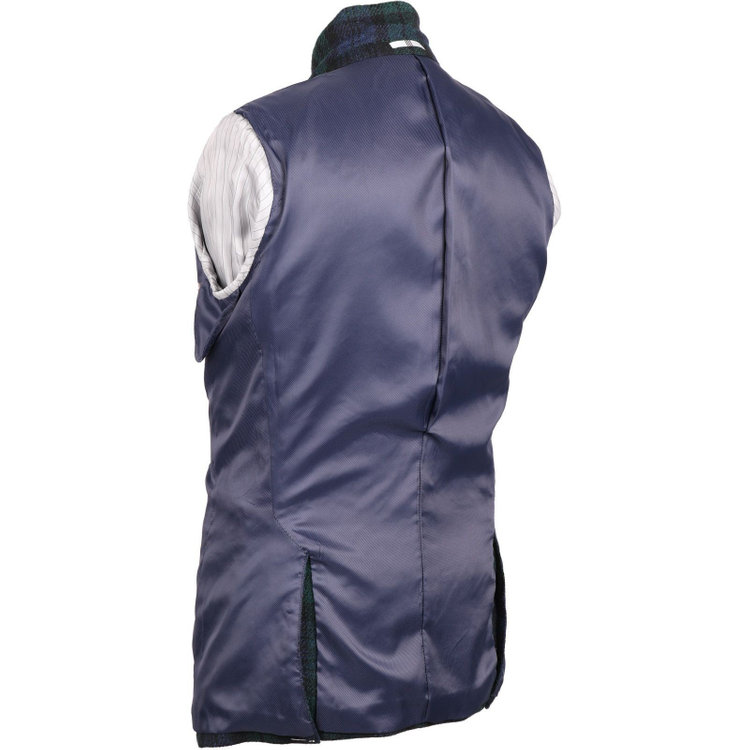 スーツセレクト 【WEB限定/OUTLET】【CLASSICO TAPERED】【秋冬】ウール2釦ジャケット/ブラック＆ネイビー＆グリーン×ブラックウォッチ+ツイード/Harris Tweed hand woven in the outer hebrides of scotland ネイビー系(紺)