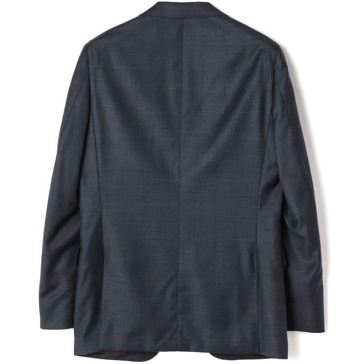 シルバーライン 【先行予約】【CLASSICO TAPERED】【秋冬】2釦シングルスーツ 1タック/ダークグリーン×メランジ調グレンチェック柄/ウエストムーブ/Ermenegildo Zegna Traveller/※裾上げ必要 緑濃色