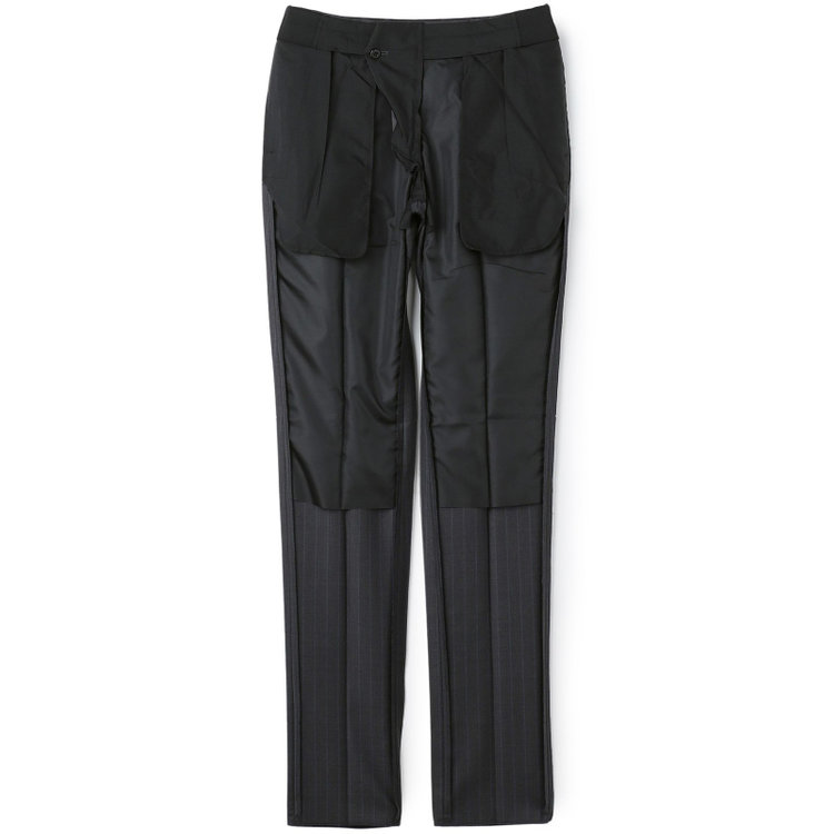 シルバーライン 【CLASSICO TAPERED】【秋冬】2釦シングルスーツ 1タック/グレー×ストライプ/ウエストムーブ/Ermenegildo Zegna TRAVELLER woven in italy/※裾上げ必要 グレー濃色