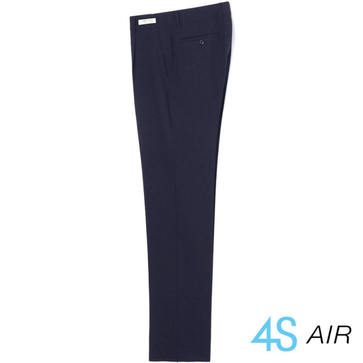 シルバーライン 【CLASSICO STRAIGHT】【春夏】1タックストレートパンツ/ネイビー/ウエストストレッチ仕様/4S AIR/裾上げ済仕様 紺濃色