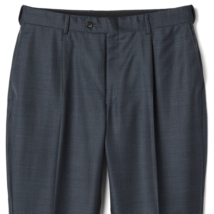 シルバーライン 【先行予約】【CLASSICO TAPERED】【秋冬】2釦シングルスーツ 1タック/ダークグリーン×メランジ調グレンチェック柄/ウエストムーブ/Ermenegildo Zegna Traveller/※裾上げ必要 緑濃色