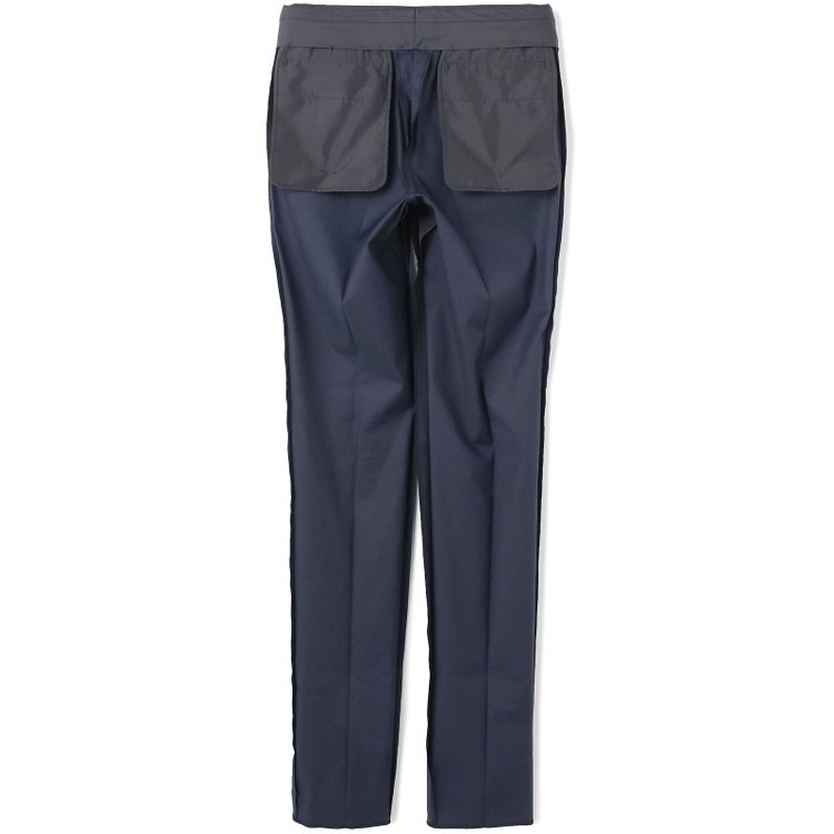 シルバーライン 【CLASSICO TAPERED】【春夏】1タックテーパードパンツ/ネイビー/ウエストムーブ/ICE EFFECT/※裾上げ済仕様 紺濃色