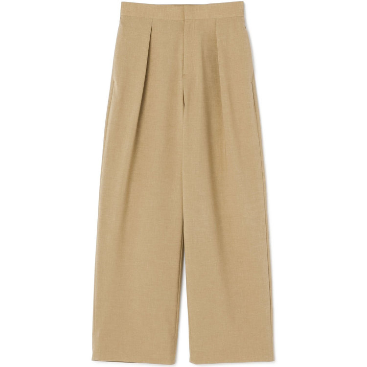 シルバーライン 【SL】【年間】ワイドパンツ/ライトブラウン/ウォッシャブル/裾上げ済仕様 茶淡色