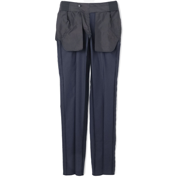 シルバーライン 【CLASSICO TAPERED】【春夏】1タックテーパードパンツ/ネイビー/ウエストムーブ/ICE EFFECT/※裾上げ済仕様 紺濃色
