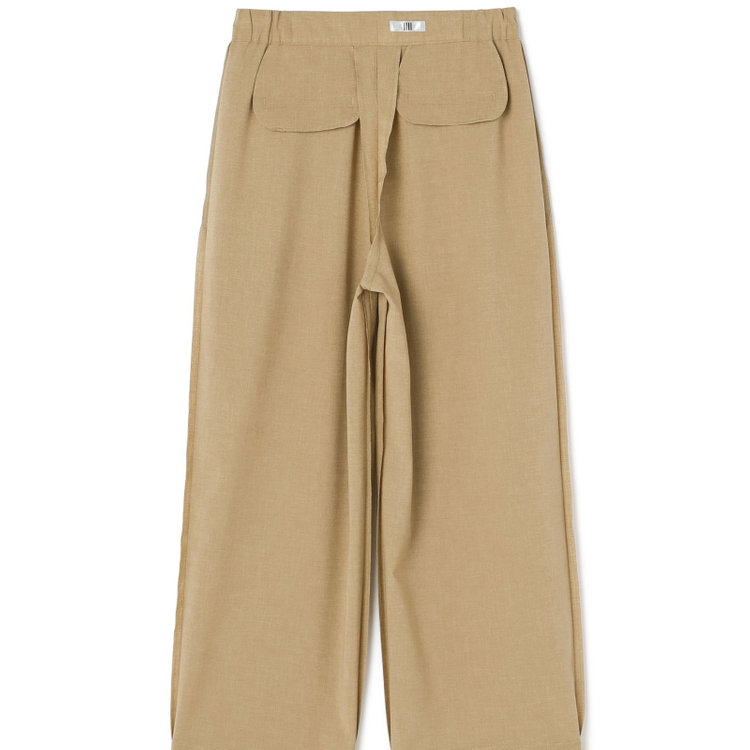 シルバーライン 【SL】【年間】ワイドパンツ/ライトブラウン/ウォッシャブル/裾上げ済仕様 茶淡色
