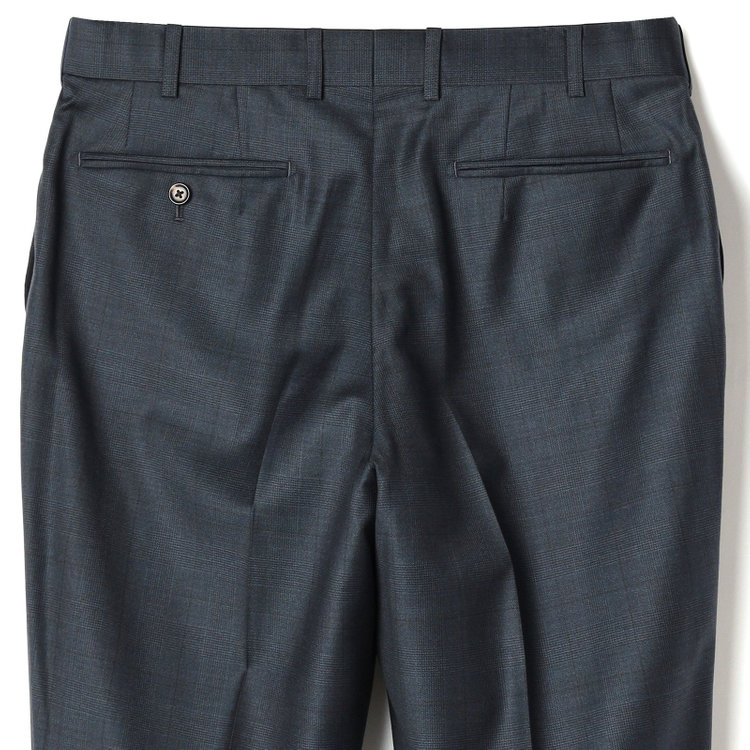 シルバーライン 【先行予約】【CLASSICO TAPERED】【秋冬】2釦シングルスーツ 1タック/ダークグリーン×メランジ調グレンチェック柄/ウエストムーブ/Ermenegildo Zegna Traveller/※裾上げ必要 緑濃色