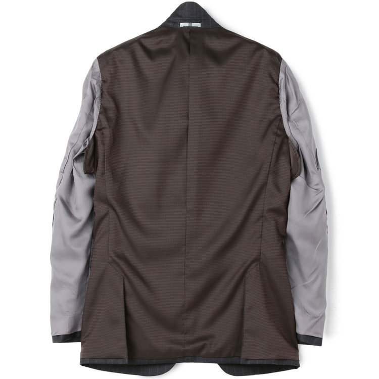 シルバーライン 【CLASSICO TAPERED】【秋冬】2釦シングルスーツ 1タック/グレー×ストライプ/ウエストムーブ/Ermenegildo Zegna TRAVELLER woven in italy/※裾上げ必要 グレー濃色