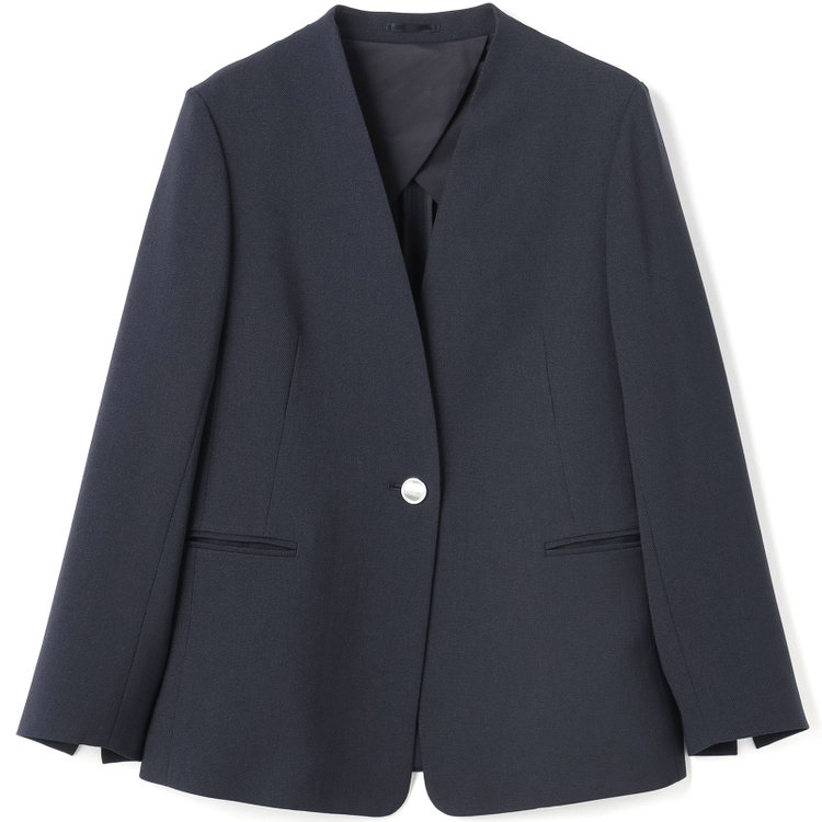 シルバーライン 【SL】【年間】ノーカラージャケット/ネイビー/シルバー釦 紺中間