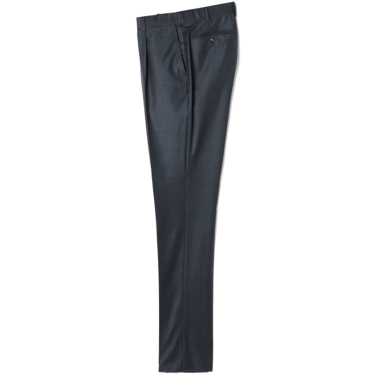 シルバーライン 【先行予約】【CLASSICO TAPERED】【秋冬】2釦シングルスーツ 1タック/ダークグリーン×メランジ調グレンチェック柄/ウエストムーブ/Ermenegildo Zegna Traveller/※裾上げ必要 緑濃色