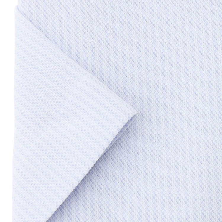 ブラックライン 【発送在庫あり】【BLACK LINE/半袖】ホリゾンタルワイドワイシャツ/サックス＆ホワイト×ドビーストライプ/「4S」スーパーノンアイロン・ストレッチ 青濃色