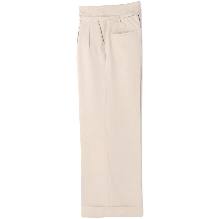 シルバーライン 【SL】【秋冬】6釦2掛けダブルワイドパンツスーツ/ベージュ/ウエスト内側アジャスター/ウォッシャブル/※裾上げ済み仕様 茶淡色