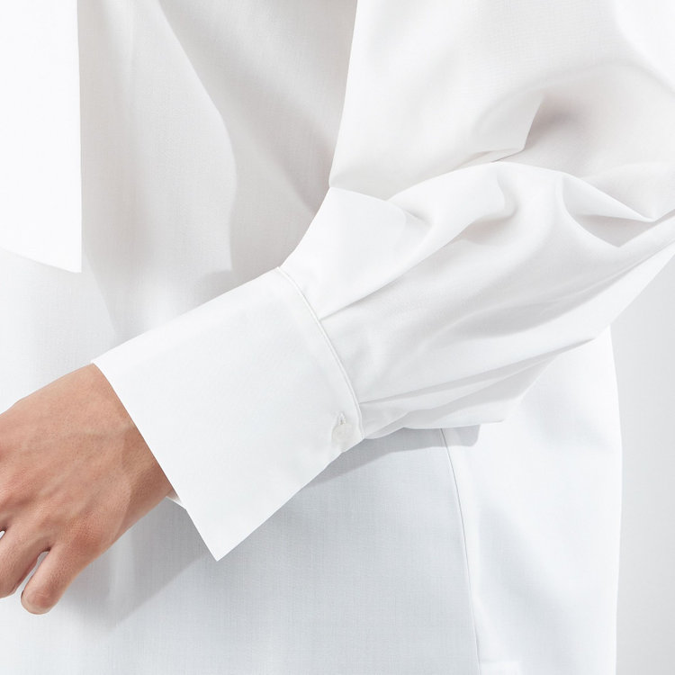 シルバーライン 【SILVER LINE/長袖】ボウタイブラウス/ホワイト 白