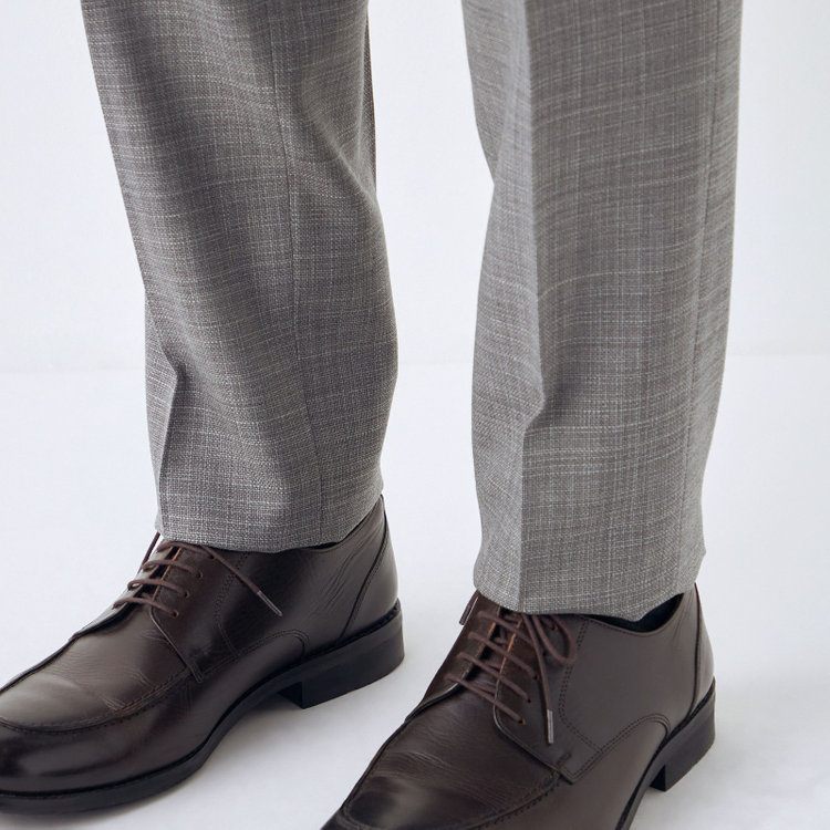 シルバーライン 【CLASSICO TAPERED】【春夏】ウール 1タックテーパードパンツ/グレー/ウエストムーブ/※裾上げ必要 グレー中間