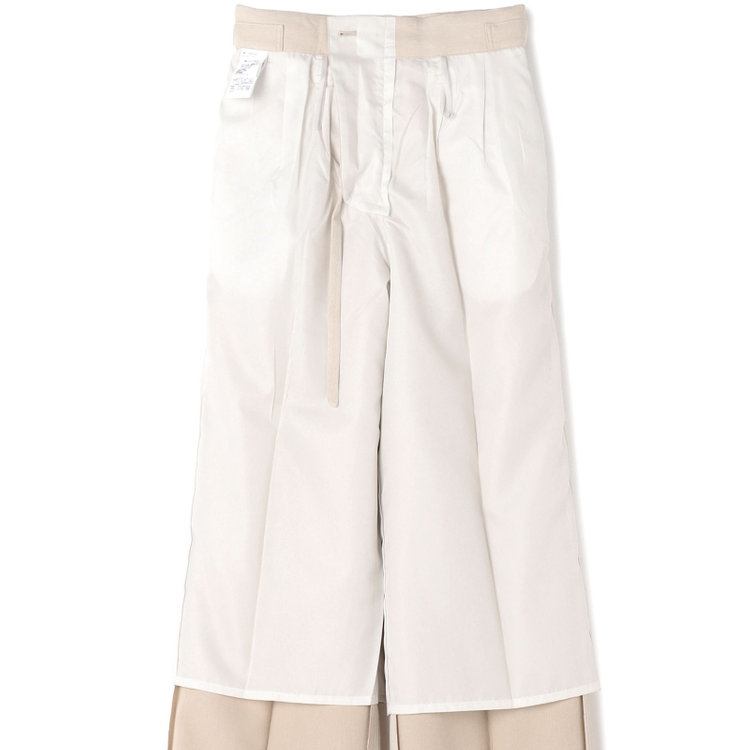 シルバーライン 【SL】【秋冬】6釦2掛けダブルワイドパンツスーツ/ベージュ/ウエスト内側アジャスター/ウォッシャブル/※裾上げ済み仕様 茶淡色