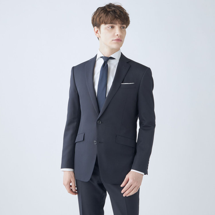 ブラックライン 【KSW】【年間】2釦シングルスーツ 0タック/ネイビー/※裾上げ必要 紺濃色