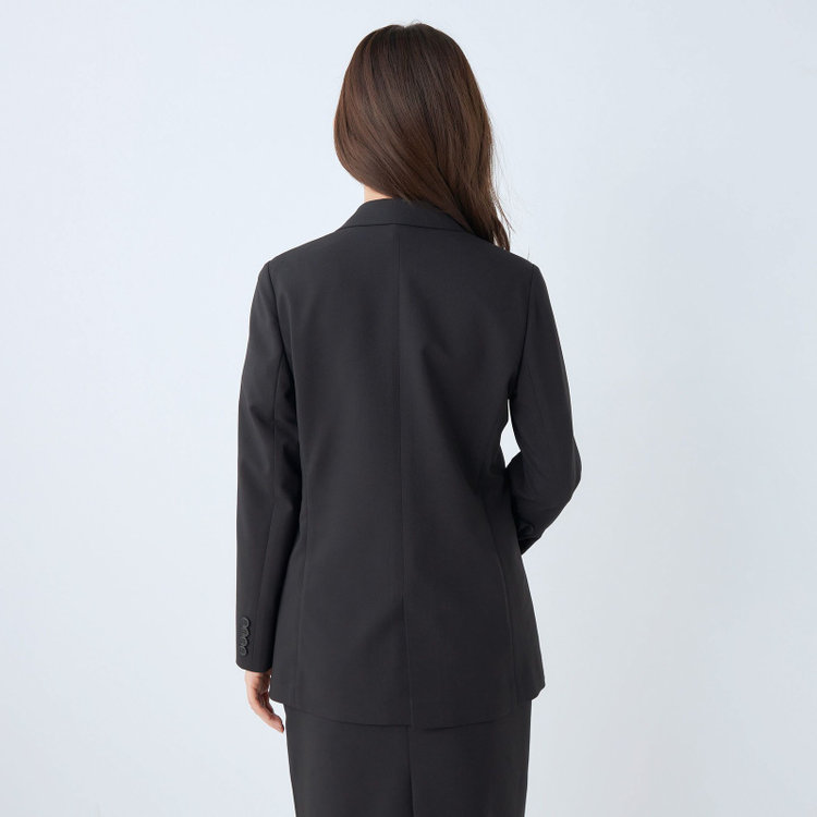 シルバーライン 【SL】【年間】2釦シングルスカートスーツ/ブラック/ウォッシャブル/Naturemier 黒