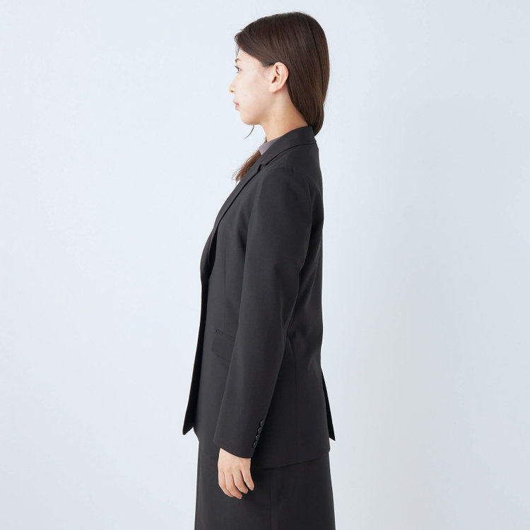 シルバーライン 【SL】【年間】2釦シングルスカートスーツ/ブラック/ウォッシャブル/Naturemier 黒