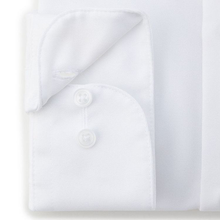 ブラックライン 【発送在庫あり】【WEB限定】【BLACK LINE】ホリゾンタルワイドワイシャツ/ホワイト/「4S」スーパーノンアイロン・ストレッチ 白