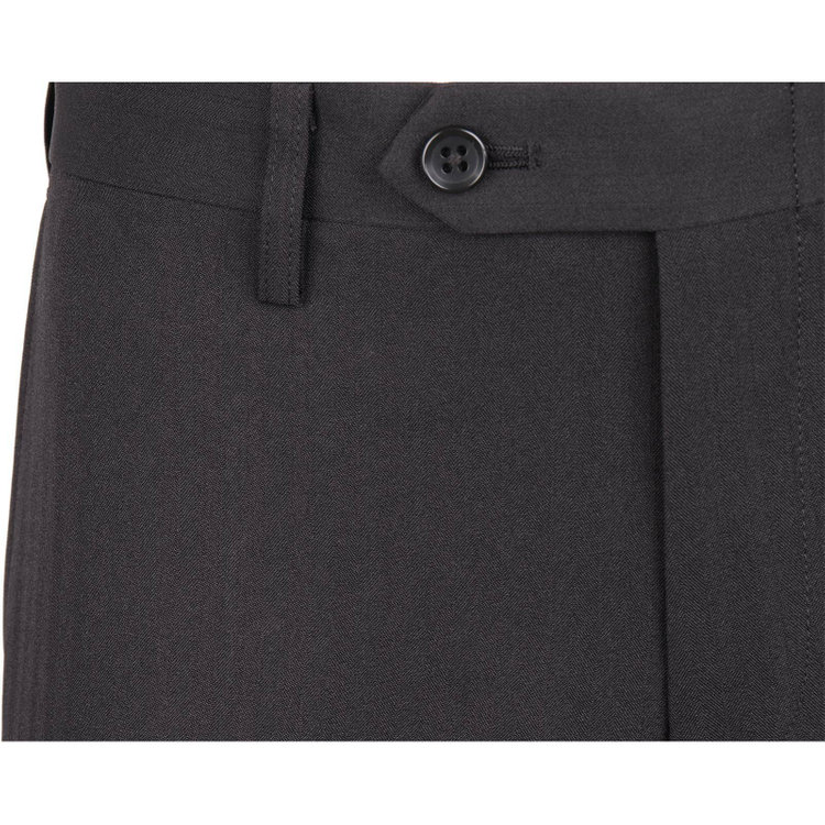 スーツセレクト 【発送在庫あり】【KSW】【春夏】ポリエステル素材 0タックパンツ/ブラック×シャドーストライプ/ウォッシャブル ブラック系(黒)