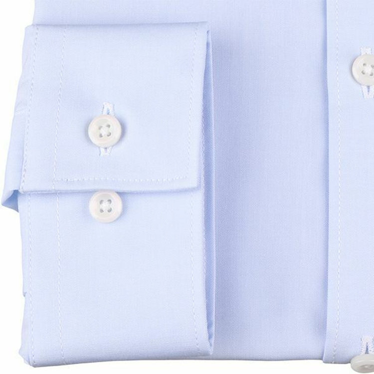 ブラックライン 【SKINNY】【形態安定】ワイドカラードレスワイシャツ/ブルー×ソリッド 青淡色