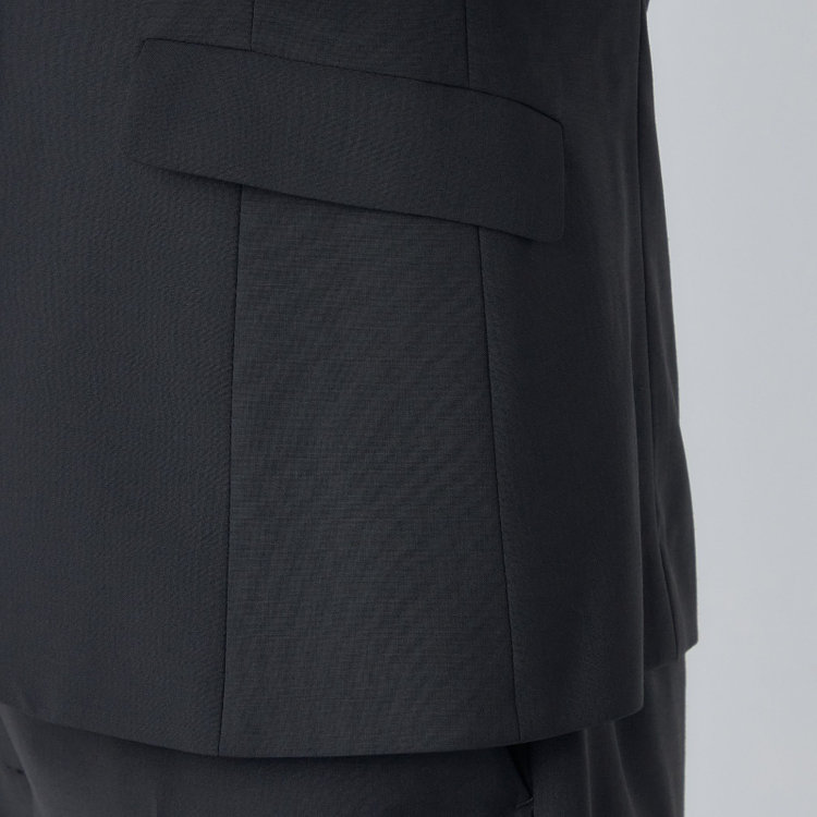 ブラックライン 【SUIT SELECT×Samantha Thavasa】【年間】2釦ジャケット/究極のブラック/4S/マシンウォシャブル 黒