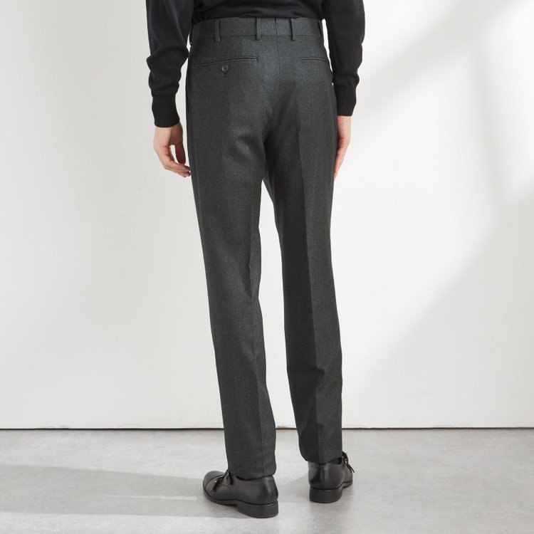 シルバーライン 【CLASSICO TAPERED】【秋冬】3釦段返りシングルスーツ 2タック/グリーン/ウエストムーブ/MARZOTTO/※裾上げ必要 緑濃色