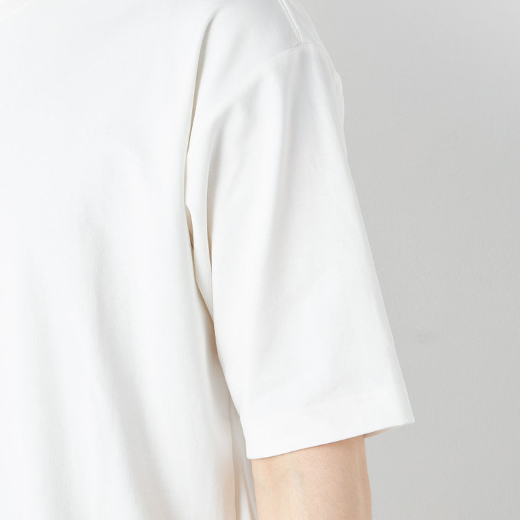 スーツセレクト 【RBC/五分袖】プレミアムコットンTシャツ / モックネック / ホワイト 白