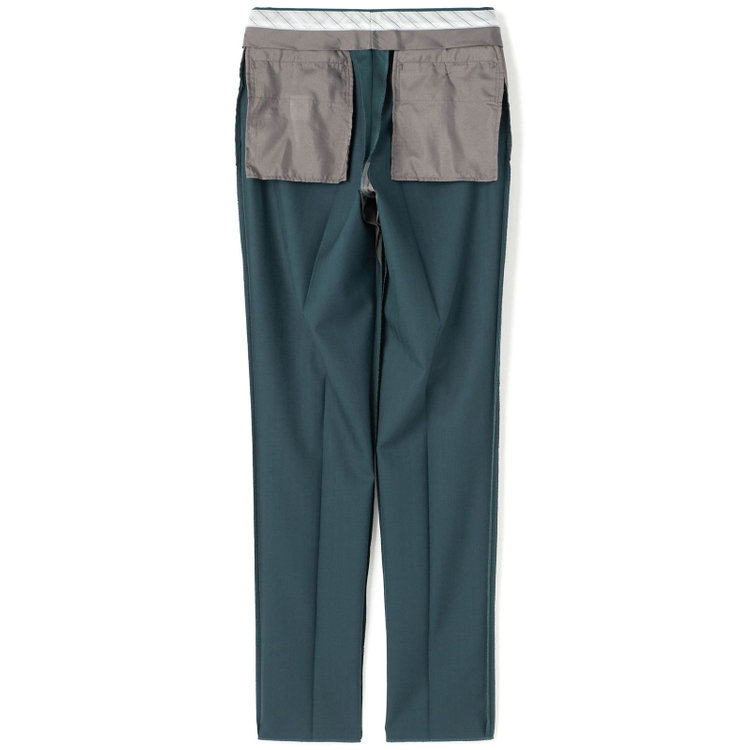 シルバーライン 【CLASSICO TAPERED】【春夏】6釦2掛けダブルスーツ 2タック/グリーン/NEW ZEALAND WOOL MIX/裾直し必要 緑中間