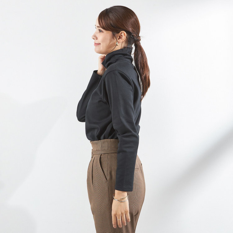 シルバーライン 【SILVER LINE】【秋冬】オフタートルカットソー/ブラック 黒