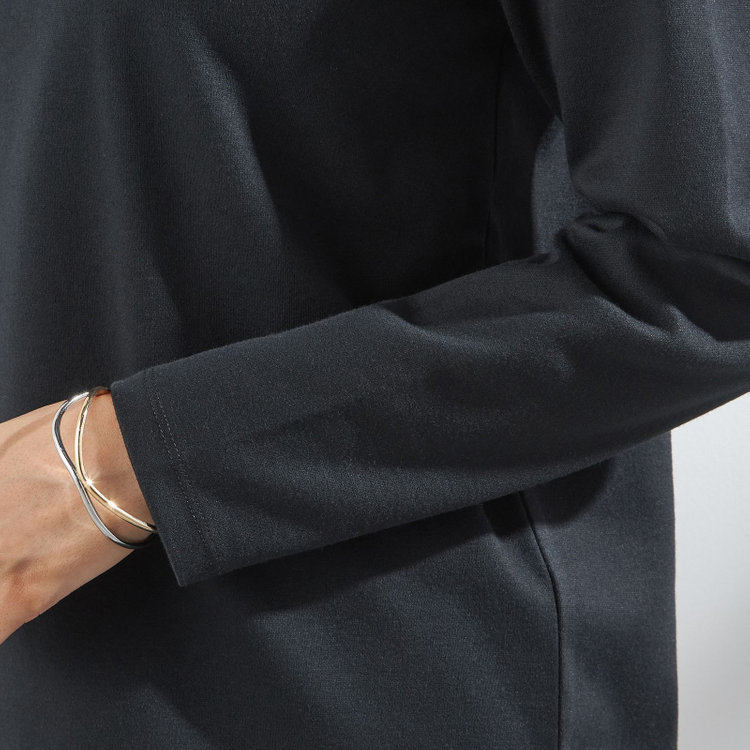 シルバーライン 【SILVER LINE】【秋冬】オフタートルカットソー/ブラック 黒