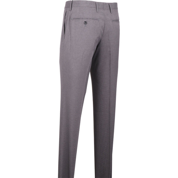 スーツセレクト 【発送在庫あり】【KSW】【春夏】ポリエステル素材 0タックパンツ/グレー×ハウンドトゥース/ウォッシャブル グレー系(灰)